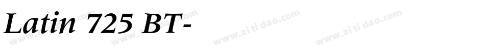Latin 725 BT字体转换